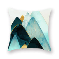 HKM-733587 Super Soft Peach Skin Pillowcase in Modern Landscape Design, 45x45 cm, 100% Polyester
