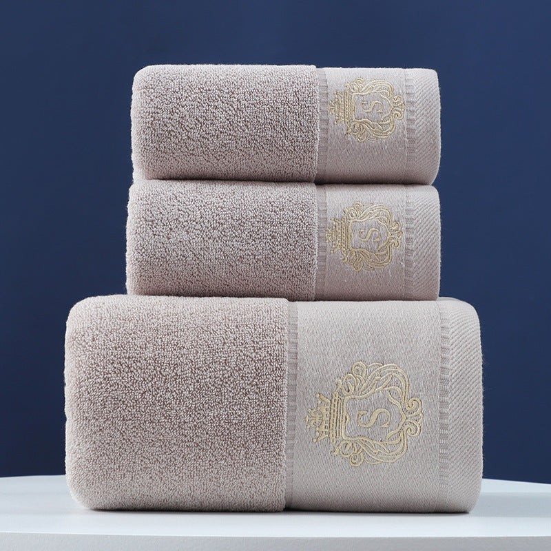 HKM-733779 Pure Cotton Three-Piece Towel Set in Various Colors