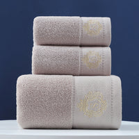 HKM-733779 Pure Cotton Three-Piece Towel Set in Various Colors