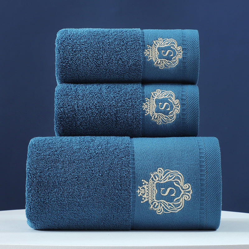 HKM-733779 Pure Cotton Three-Piece Towel Set in Various Colors