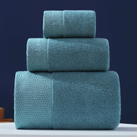 HKM-733779 Pure Cotton Three-Piece Towel Set in Various Colors