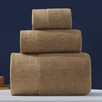 HKM-733779 Pure Cotton Three-Piece Towel Set in Various Colors