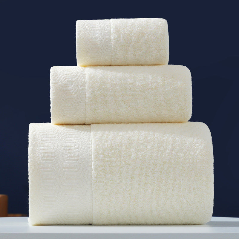 HKM-733779 Pure Cotton Three-Piece Towel Set in Various Colors