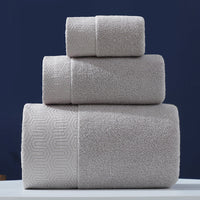 HKM-733779 Pure Cotton Three-Piece Towel Set in Various Colors