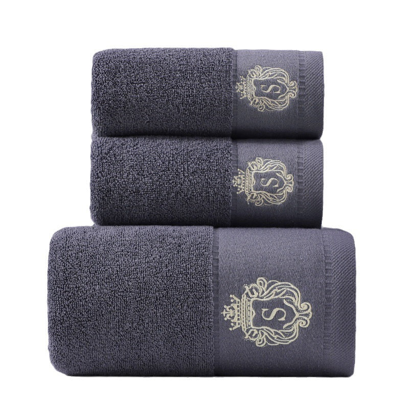 HKM-733779 Pure Cotton Three-Piece Towel Set in Various Colors