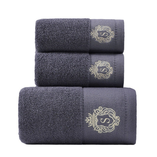 HKM-733779 Pure Cotton Three-Piece Towel Set in Various Colors
