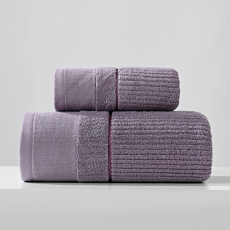 HKM-733779 Pure Cotton Three-Piece Towel Set in Various Colors