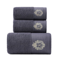 HKM-733779 Pure Cotton Three-Piece Towel Set in Various Colors