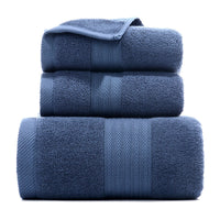 HKM-733779 Pure Cotton Three-Piece Towel Set in Various Colors