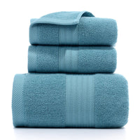 HKM-733779 Pure Cotton Three-Piece Towel Set in Various Colors