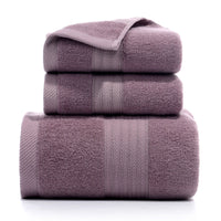 HKM-733779 Pure Cotton Three-Piece Towel Set in Various Colors