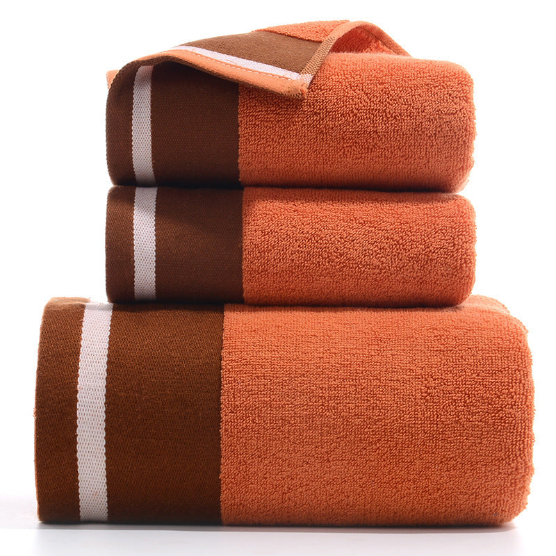 HKM-733779 Pure Cotton Three-Piece Towel Set in Various Colors
