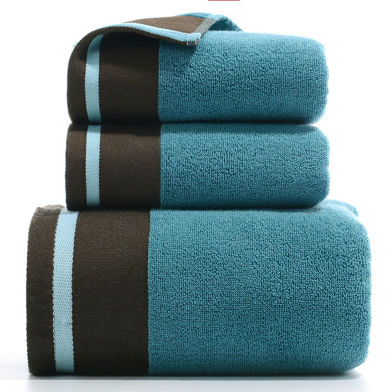 HKM-733779 Pure Cotton Three-Piece Towel Set in Various Colors