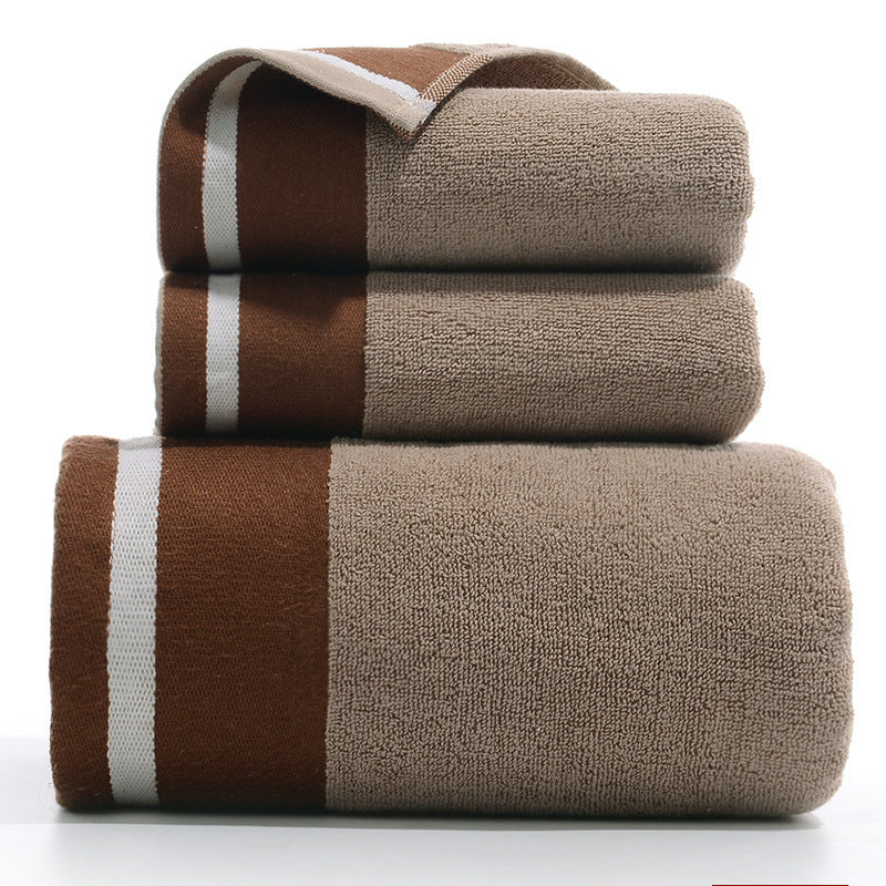 HKM-733779 Pure Cotton Three-Piece Towel Set in Various Colors
