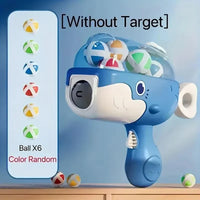 HKM-733779 Soft Bullet Whale Ball Launcher for Children - Safe Plastic Toy for Ages 5 and Up