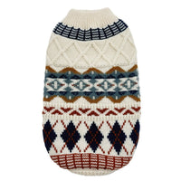 HKM-733779 Twisted Vintage Rhombus Sweater for Dogs - Autumn & Winter Pet Clothing