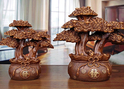 HKM-733971 Resin Lucky Money Tree Decoration for Home, Office, Bar and Restaurant - Available in Various Sizes