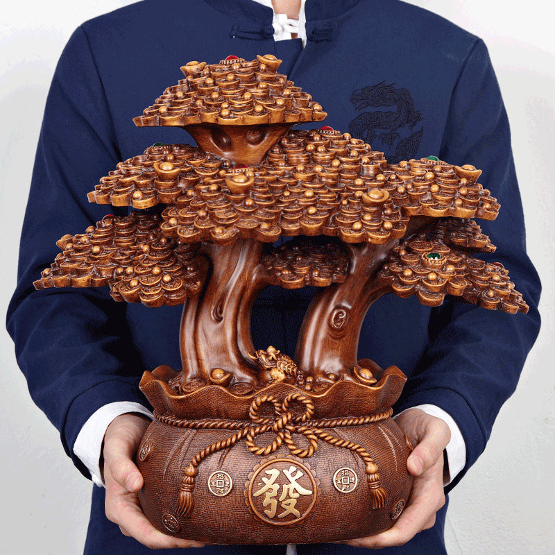 HKM-733971 Resin Lucky Money Tree Decoration for Home, Office, Bar and Restaurant - Available in Various Sizes
