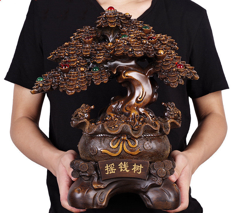 HKM-733971 Resin Lucky Money Tree Decoration for Home, Office, Bar and Restaurant - Available in Various Sizes