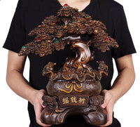 HKM-733971 Resin Lucky Money Tree Decoration for Home, Office, Bar and Restaurant - Available in Various Sizes