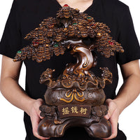 HKM-733971 Resin Lucky Money Tree Decoration for Home, Office, Bar and Restaurant - Available in Various Sizes