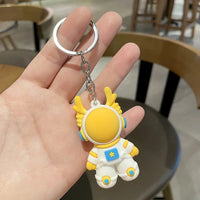 HKM-734035 Space Dragon Astronaut Keychain - Cute PVC Bag Charm Accessory for Kids and Adults