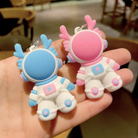 HKM-734035 Space Dragon Astronaut Keychain - Cute PVC Bag Charm Accessory for Kids and Adults
