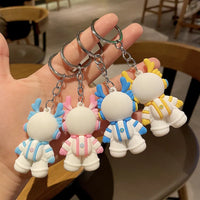 HKM-734035 Space Dragon Astronaut Keychain - Cute PVC Bag Charm Accessory for Kids and Adults