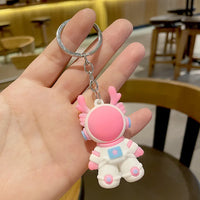 HKM-734035 Space Dragon Astronaut Keychain - Cute PVC Bag Charm Accessory for Kids and Adults