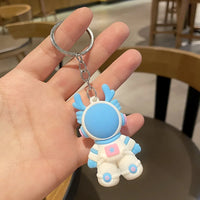 HKM-734035 Space Dragon Astronaut Keychain - Cute PVC Bag Charm Accessory for Kids and Adults