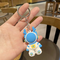 HKM-734035 Space Dragon Astronaut Keychain - Cute PVC Bag Charm Accessory for Kids and Adults