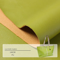 HKM-734035 Wear-Resistant Half PU Leather Fabric with Lychee Pattern for Furniture and Accessories, 1.2mm Thick, 140cm Wide