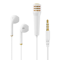HKM-734099 Wired Mini Earhook Earphones with Microphone - 3.5mm Plug, 1.2m Length, High Sensitivity and Clear Sound Quality