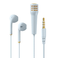 HKM-734099 Wired Mini Earhook Earphones with Microphone - 3.5mm Plug, 1.2m Length, High Sensitivity and Clear Sound Quality