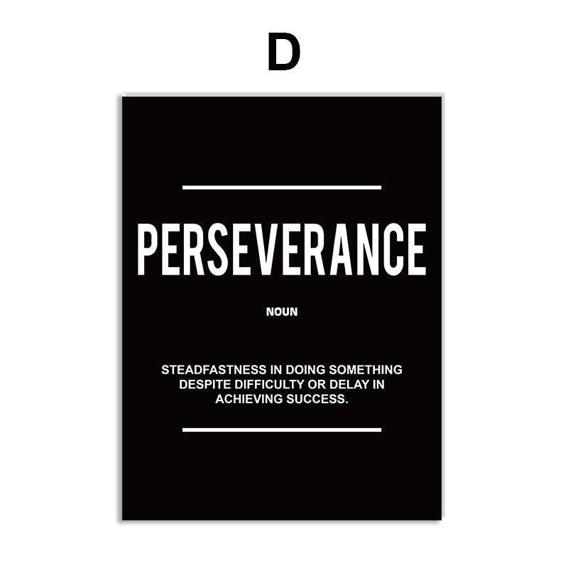 HKM-734355 Inspirational Quotes Canvas Wall Art for Motivational Office Decor
