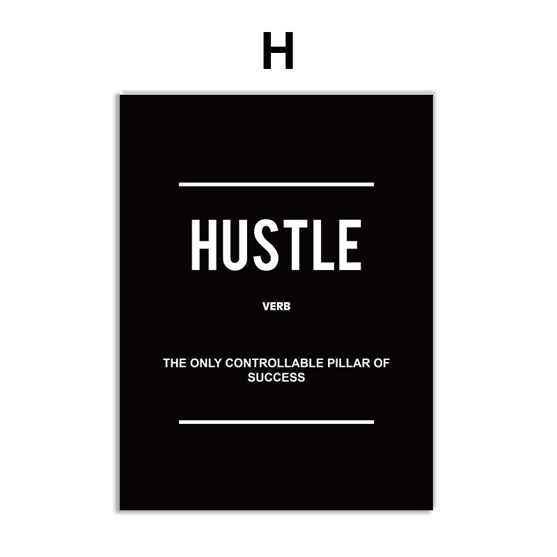 HKM-734355 Inspirational Quotes Canvas Wall Art for Motivational Office Decor