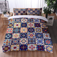 HKM-734355 Mandala Quilt Cover Set with Pillowcases - Digital Printing, Modern Design, Multiple Sizes Available