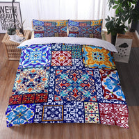 HKM-734355 Mandala Quilt Cover Set with Pillowcases - Digital Printing, Modern Design, Multiple Sizes Available