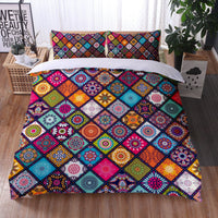 HKM-734355 Mandala Quilt Cover Set with Pillowcases - Digital Printing, Modern Design, Multiple Sizes Available