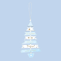 HKM-734483 Colorful Wooden Christmas Tree String Pendant Decoration - 21.5x12cm