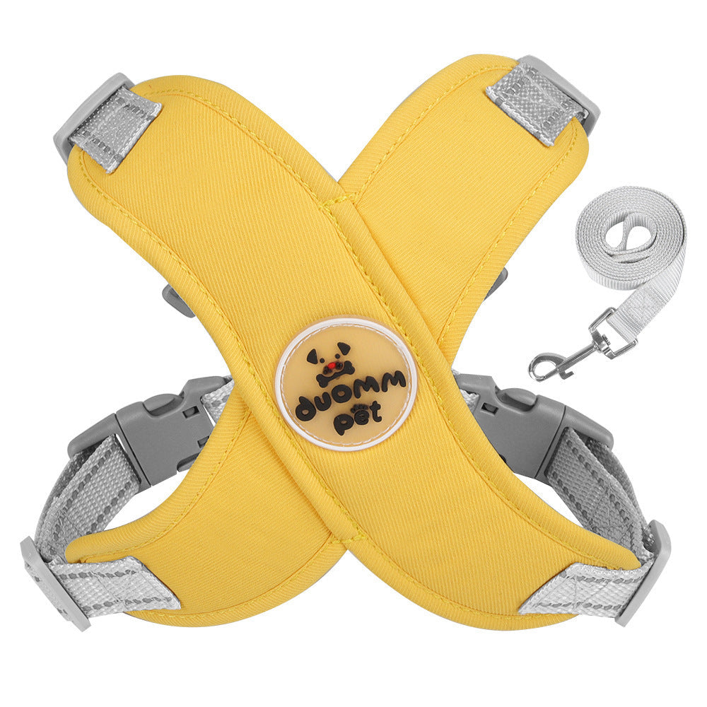 HKM-734547 Breathable Reflective Pet Dog Chest Strap with Hand Held Rope in Multiple Colors