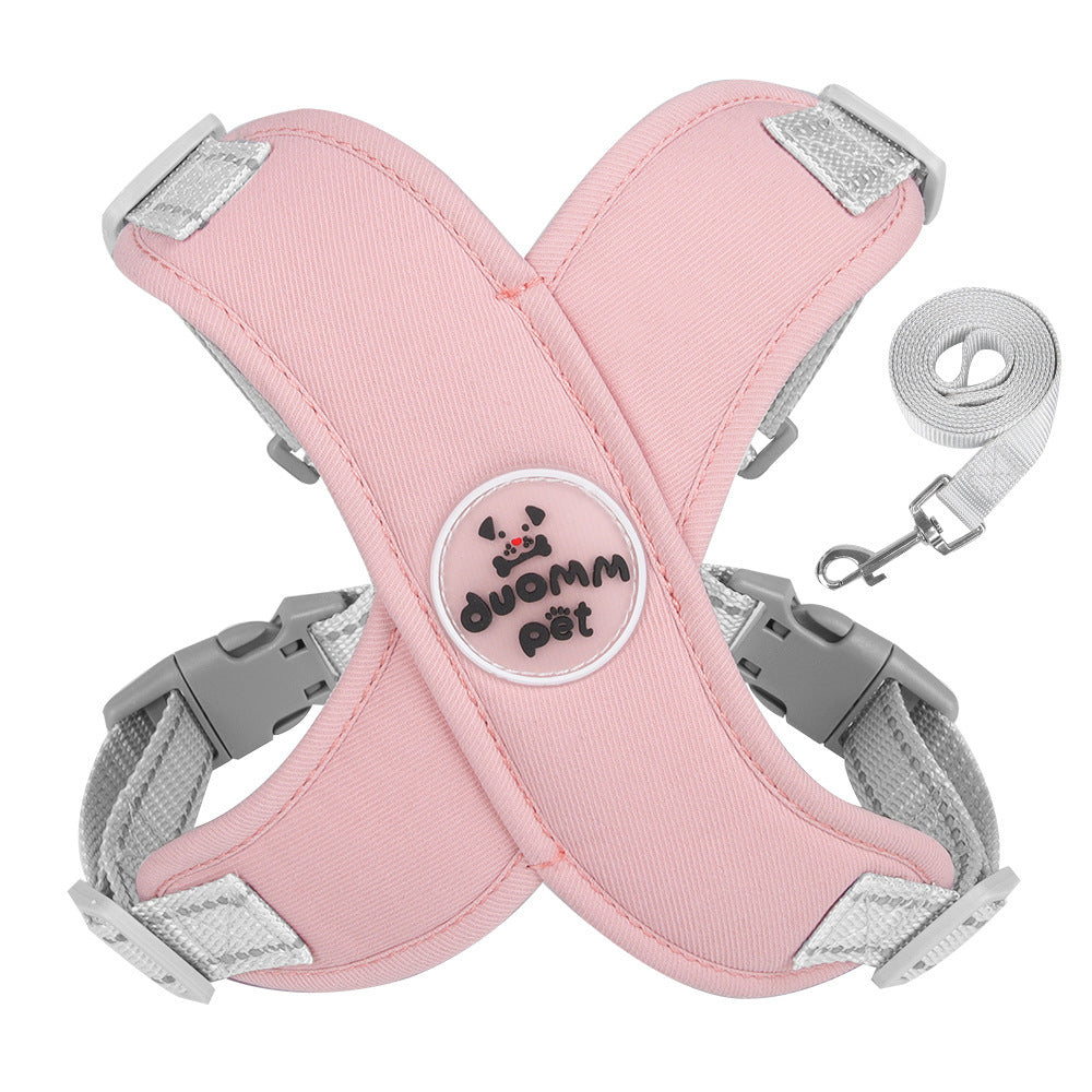 HKM-734547 Breathable Reflective Pet Dog Chest Strap with Hand Held Rope in Multiple Colors