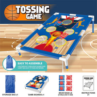HKM-734611 2-in-1 DIY Bowling and Ring Toss Game for Kids - Outdoor Play Toy Set
