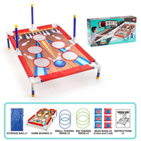 HKM-734611 2-in-1 DIY Bowling and Ring Toss Game for Kids - Outdoor Play Toy Set