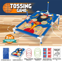 HKM-734611 2-in-1 DIY Bowling and Ring Toss Game for Kids - Outdoor Play Toy Set