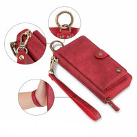 HKM-734611 Multi-Function Zipper Wallet Phone Case for Galaxy Note8 - Imitation Leather in Black, Brown, Red, Rose Gold