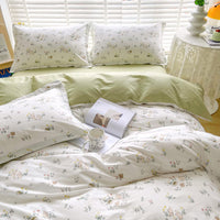 HKM-734675 Floral Pattern Pure Cotton Four-Piece Bedding Set in Multiple Sizes