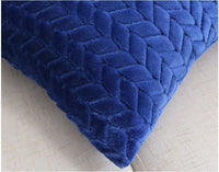 HKM-734739 Plush Solid Color Flannel Cushion Cover 45x45cm Nordic Style Sofa Pillow Case