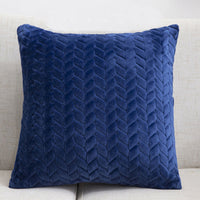 HKM-734739 Plush Solid Color Flannel Cushion Cover 45x45cm Nordic Style Sofa Pillow Case