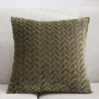 HKM-734739 Plush Solid Color Flannel Cushion Cover 45x45cm Nordic Style Sofa Pillow Case